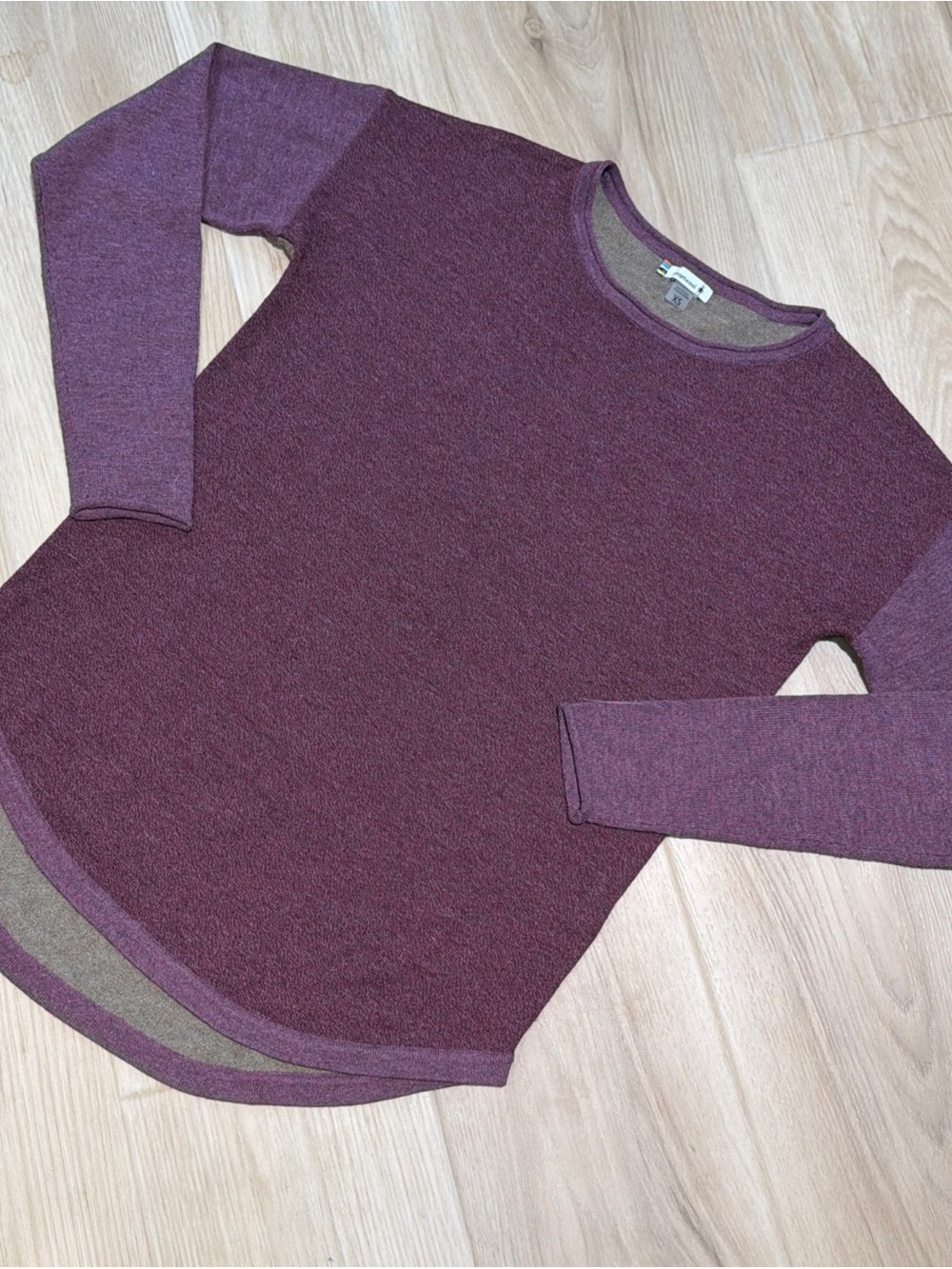 Smartwool Women's Shadow Pine Colorblock Sweater Argyle Purple Size XS